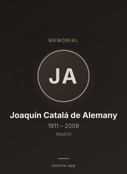 Memorial portrait of Joaquín Catalá de Alemany