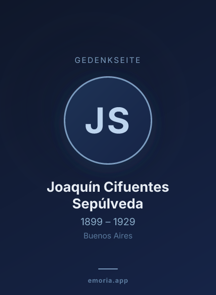 Gedenkportrait von Joaquín Cifuentes Sepúlveda