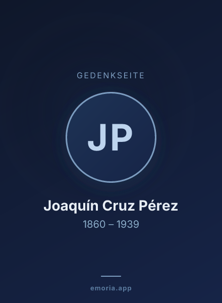 Gedenkportrait von Joaquín Cruz Pérez