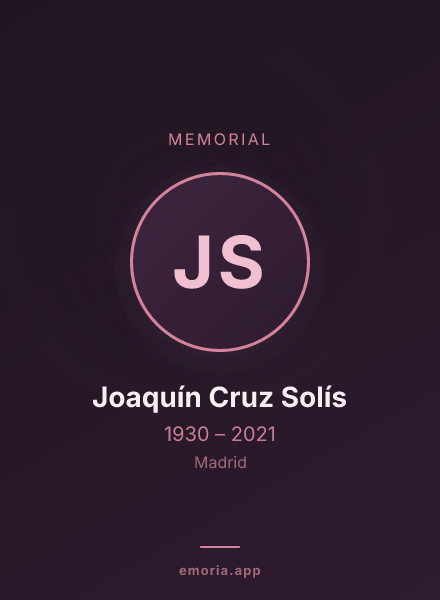 Memorial portrait of Joaquín Cruz Solís