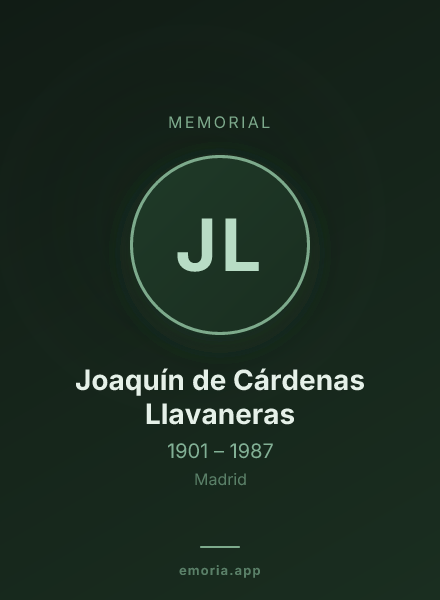 Memorial portrait of Joaquín de Cárdenas Llavaneras