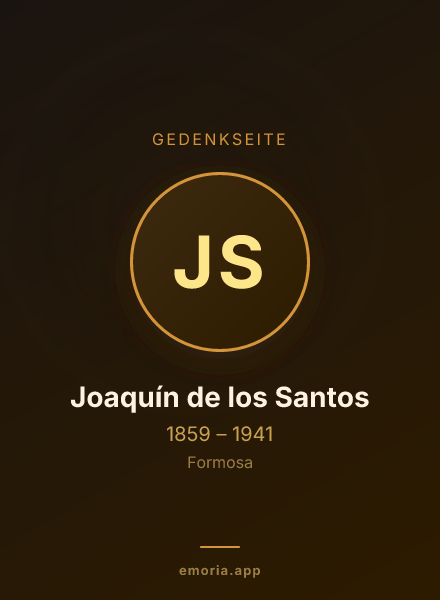 Gedenkportrait von Joaquín de los Santos
