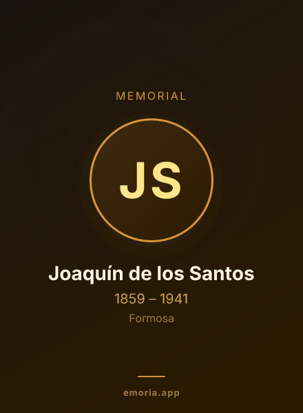 Memorial portrait of Joaquín de los Santos