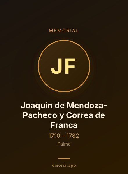 Memorial portrait of Joaquín de Mendoza-Pacheco y Correa de Franca