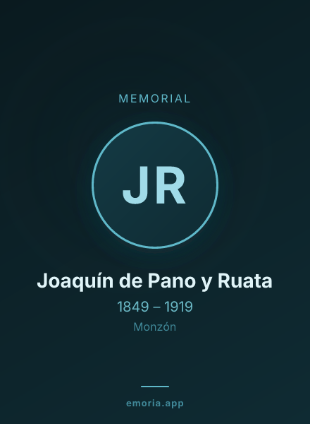 Memorial portrait of Joaquín de Pano y Ruata
