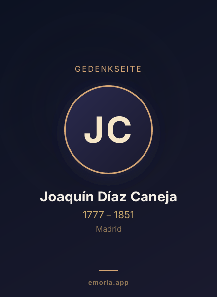 Gedenkportrait von Joaquín Díaz Caneja