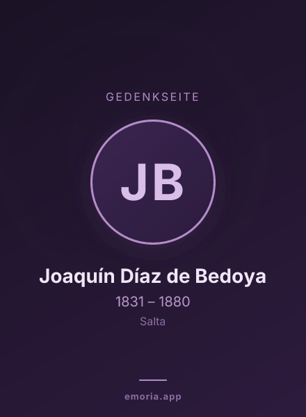 Gedenkportrait von Joaquín Díaz de Bedoya