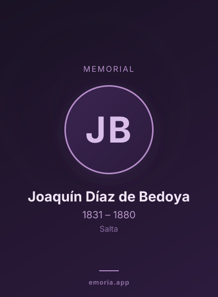 Memorial portrait of Joaquín Díaz de Bedoya