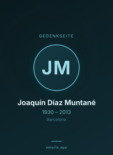 Gedenkportrait von Joaquín Díaz Muntané