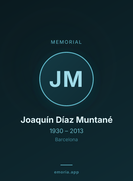 Memorial portrait of Joaquín Díaz Muntané