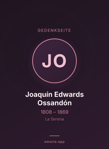 Gedenkportrait von Joaquín Edwards Ossandón