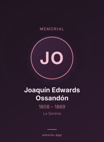 Memorial portrait of Joaquín Edwards Ossandón