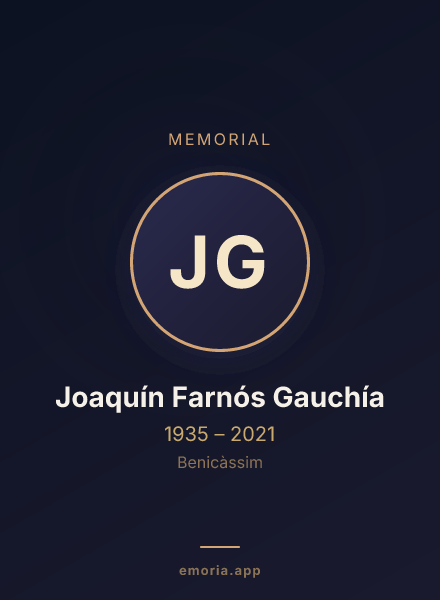 Memorial portrait of Joaquín Farnós Gauchía