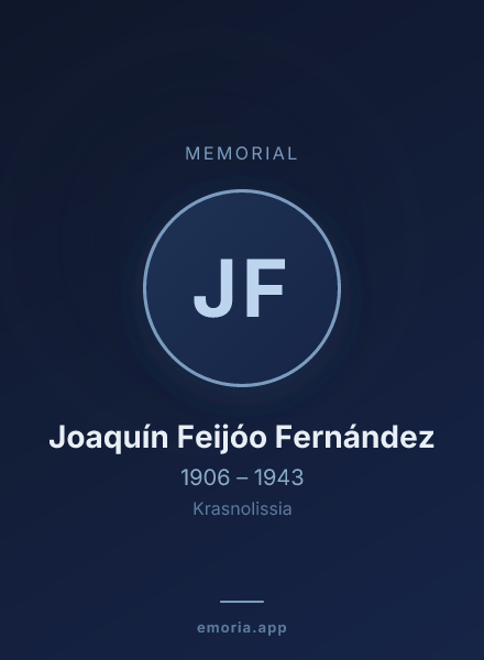 Memorial portrait of Joaquín Feijóo Fernández