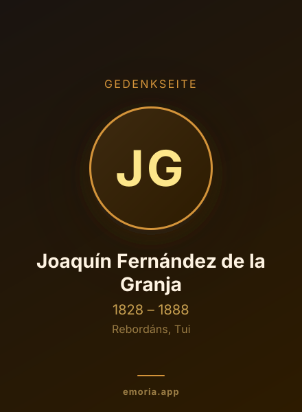Gedenkportrait von Joaquín Fernández de la Granja