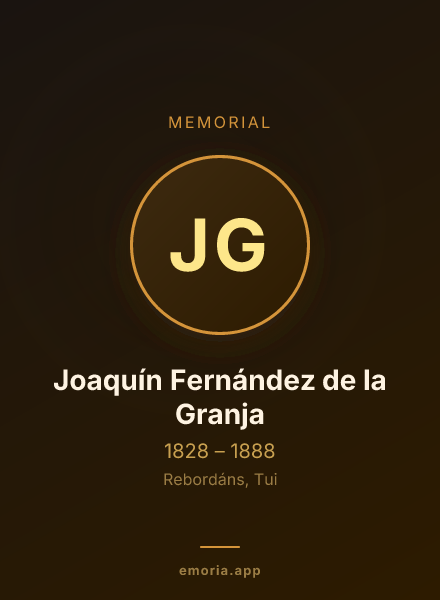 Memorial portrait of Joaquín Fernández de la Granja