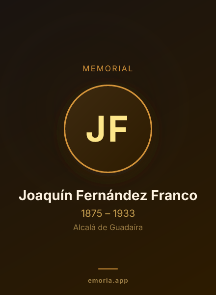 Memorial portrait of Joaquín Fernández Franco