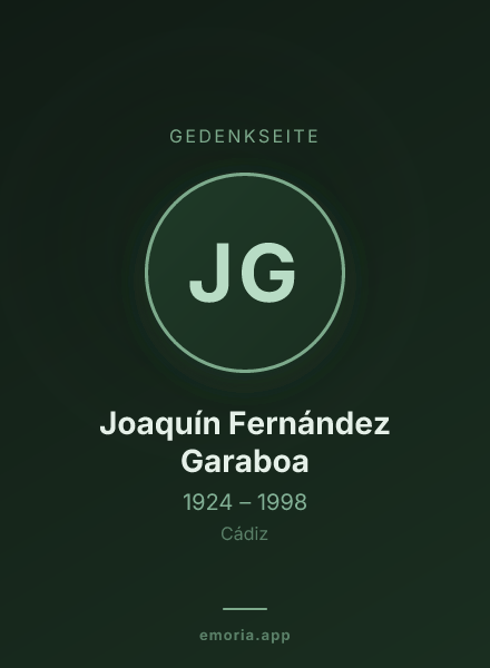 Gedenkportrait von Joaquín Fernández Garaboa