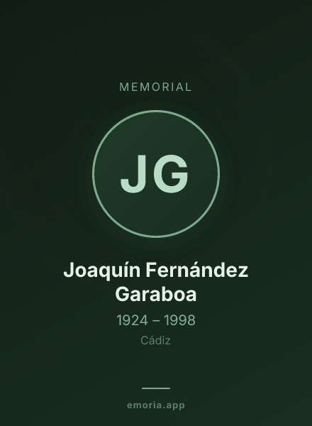 Memorial portrait of Joaquín Fernández Garaboa