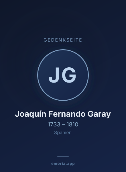 Gedenkportrait von Joaquín Fernando Garay