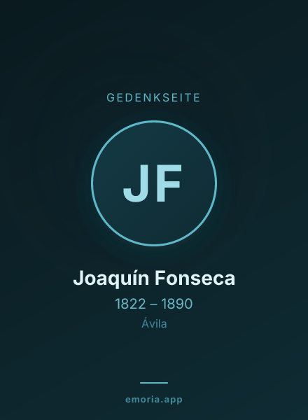 Gedenkportrait von Joaquín Fonseca