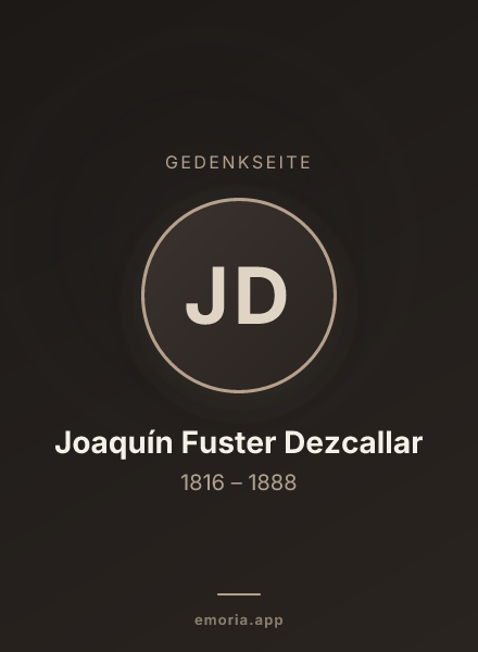 Gedenkportrait von Joaquín Fuster Dezcallar