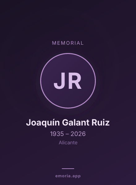 Memorial portrait of Joaquín Galant Ruiz