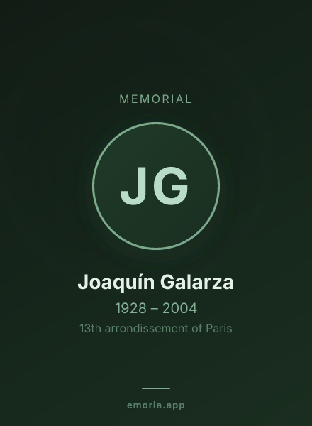 Memorial portrait of Joaquín Galarza