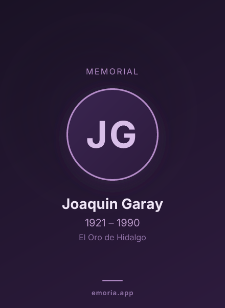Memorial portrait of Joaquin Garay