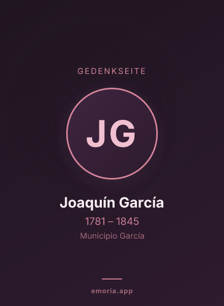 Gedenkportrait von Joaquín García