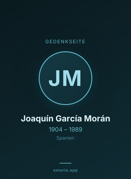 Gedenkportrait von Joaquín García Morán