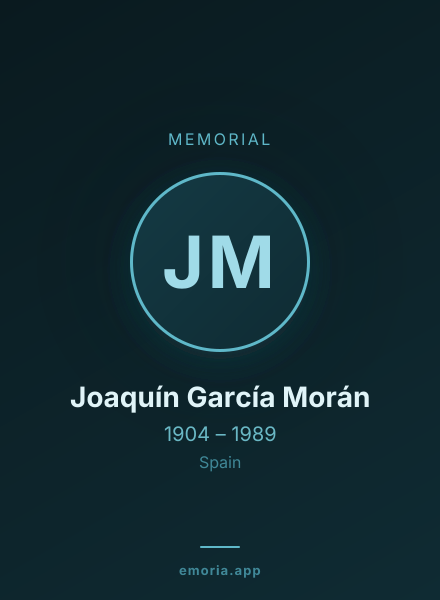 Memorial portrait of Joaquín García Morán