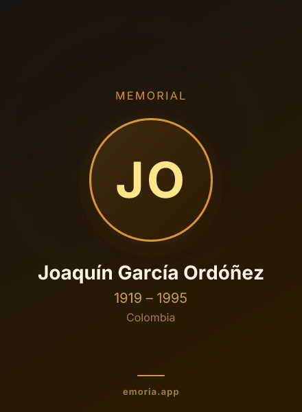 Memorial portrait of Joaquín García Ordóñez