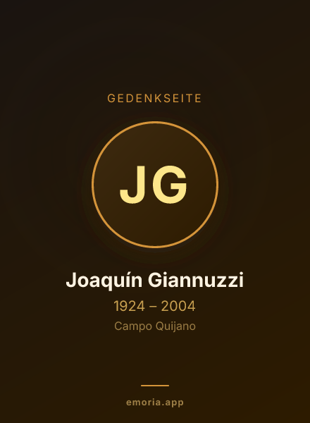 Gedenkportrait von Joaquín Giannuzzi