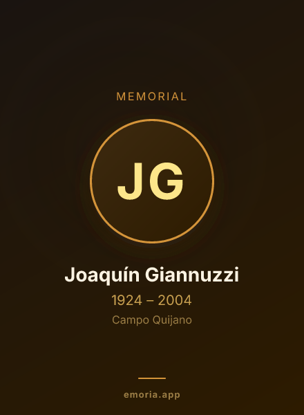 Memorial portrait of Joaquín Giannuzzi