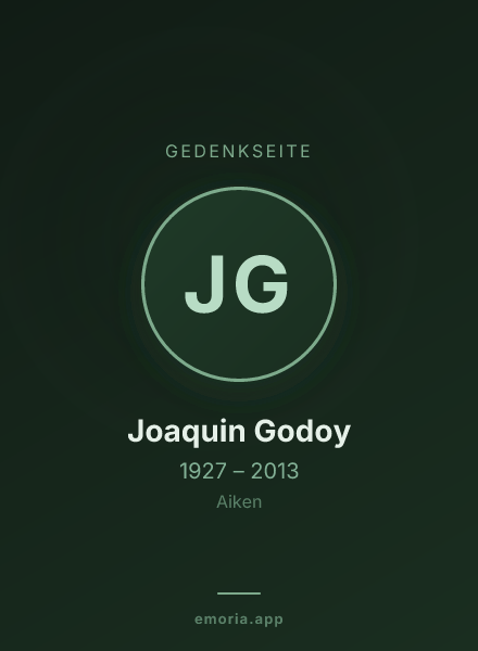 Gedenkportrait von Joaquin Godoy