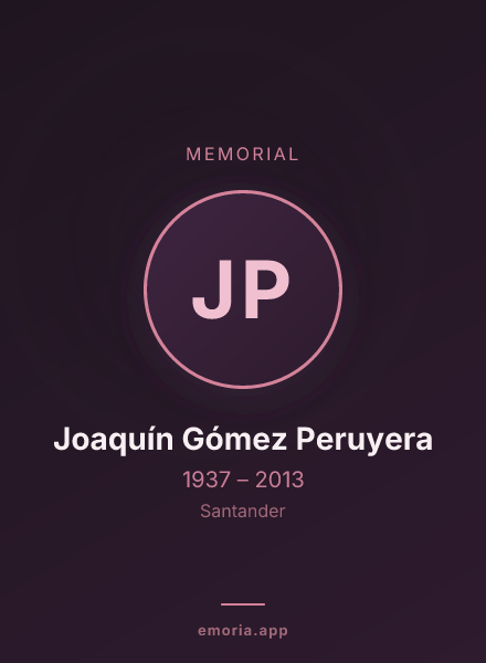Memorial portrait of Joaquín Gómez Peruyera