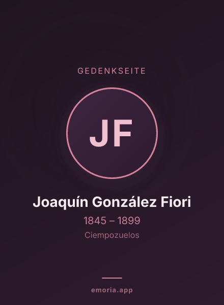 Gedenkportrait von Joaquín González Fiori