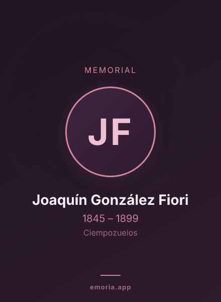 Memorial portrait of Joaquín González Fiori