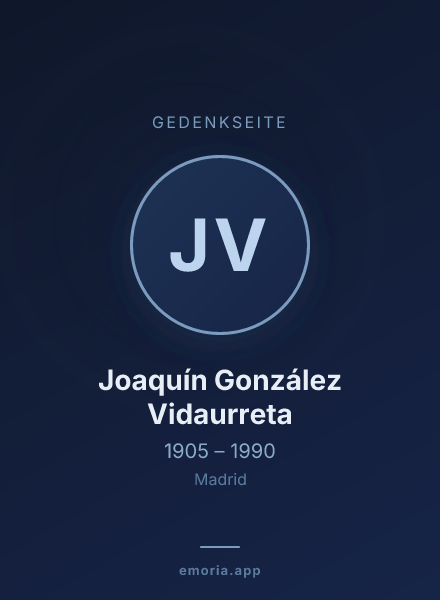 Gedenkportrait von Joaquín González Vidaurreta