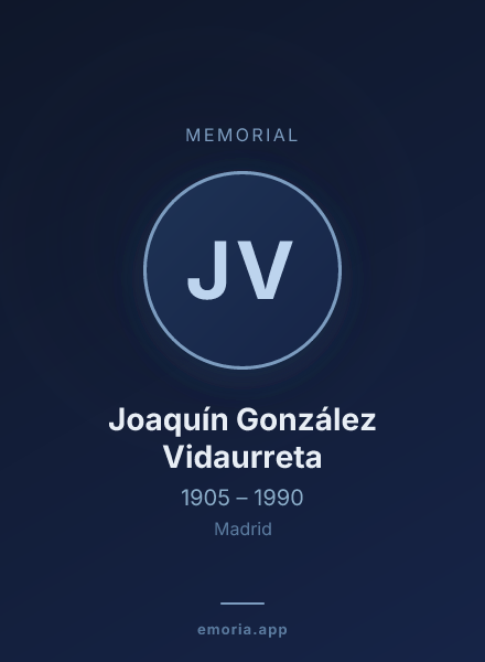 Memorial portrait of Joaquín González Vidaurreta
