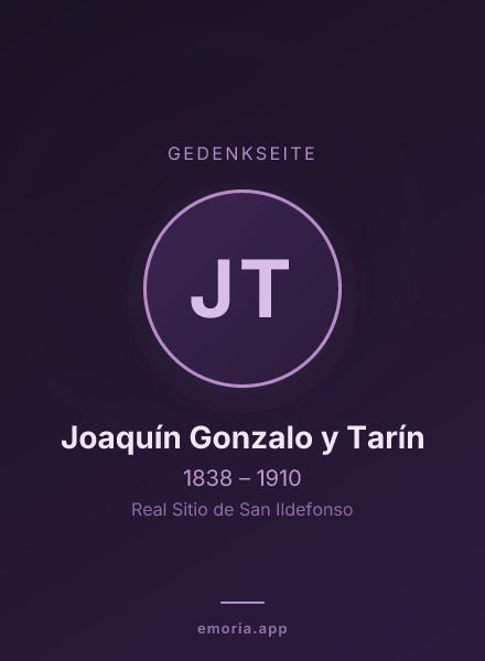 Gedenkportrait von Joaquín Gonzalo y Tarín