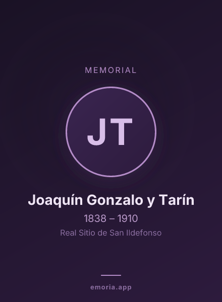 Memorial portrait of Joaquín Gonzalo y Tarín
