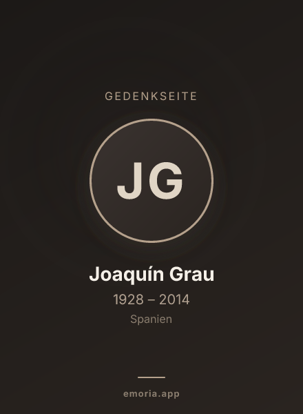 Gedenkportrait von Joaquín Grau