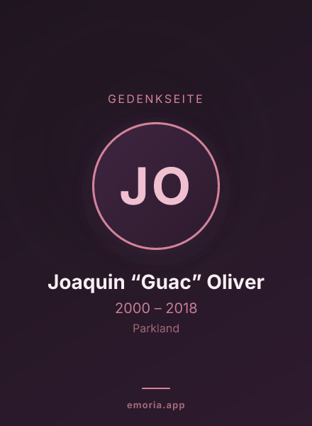 Gedenkportrait von Joaquin “Guac” Oliver