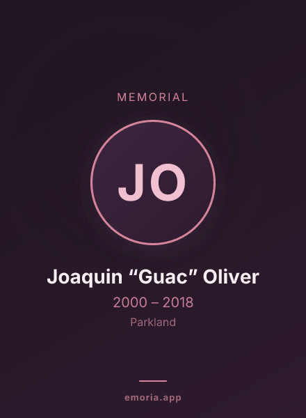 Memorial portrait of Joaquin “Guac” Oliver