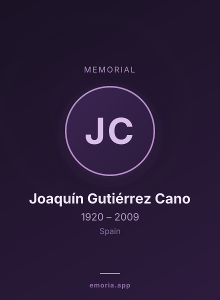 Memorial portrait of Joaquín Gutiérrez Cano