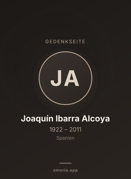 Gedenkportrait von Joaquín Ibarra Alcoya