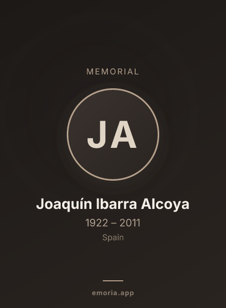 Memorial portrait of Joaquín Ibarra Alcoya