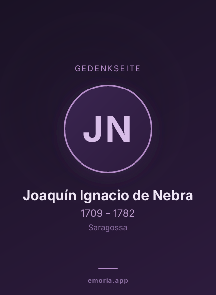 Gedenkportrait von Joaquín Ignacio de Nebra